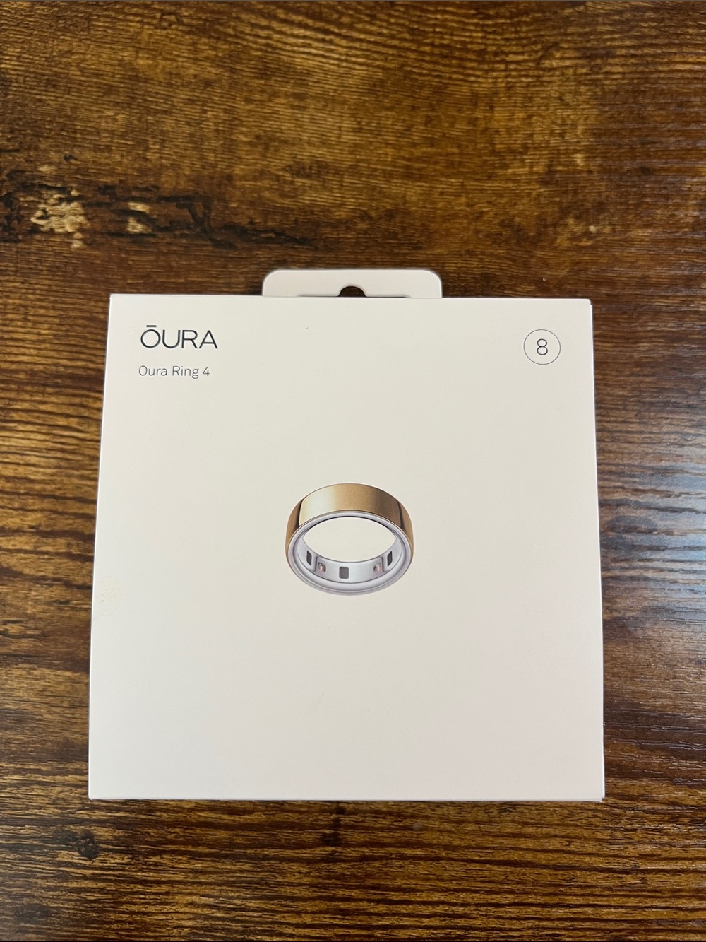 Oura Ring 4 Size 8: Gold